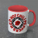 Red Hot Chili Peppers - Logo Stamp Red Coloured Inner Pod Mug Red Hot Chili Peppers - Logo Stamp Red Coloured Inner Pod Mug