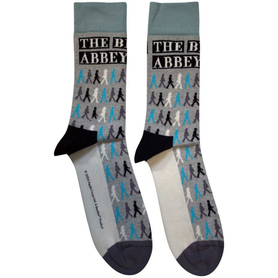 Beatles  - Abbey Road Colours Crossing Repeat Uni Grey Socks (Eu 36-40)