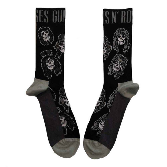 Guns N Roses - Skulls Band Monochrome Uni Bl Socks (Eu 36-40)