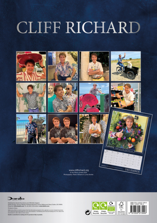 Cliff Richard   - 2026 A3 Calendar