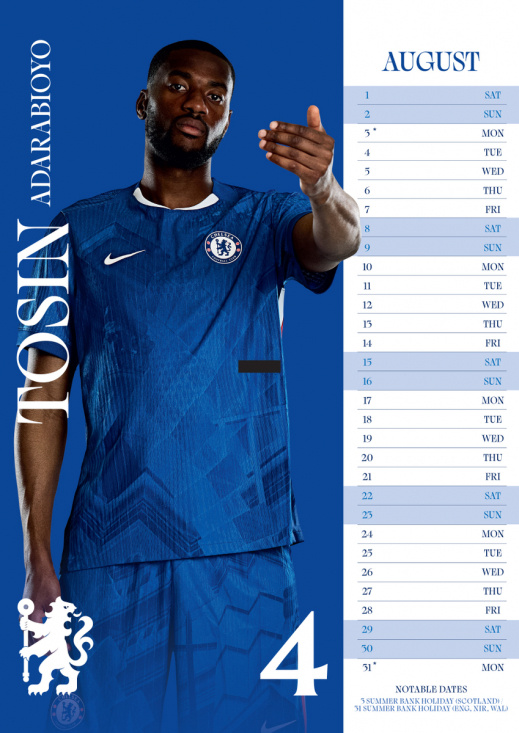 Chelsea Fc  - 2026 A3 Deluxe Calendar