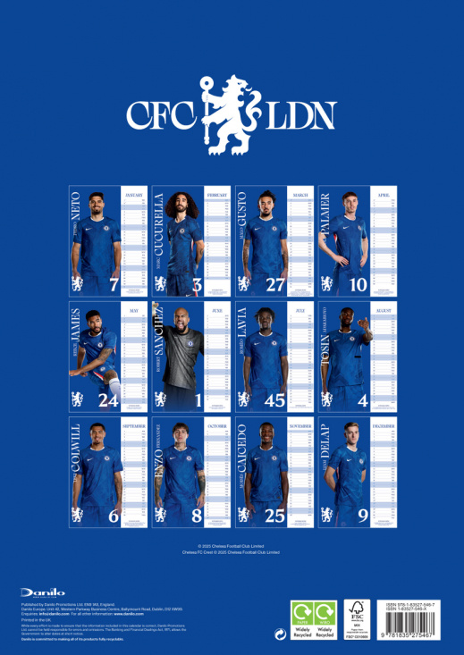 Chelsea Fc  - 2026 A3 Deluxe Calendar