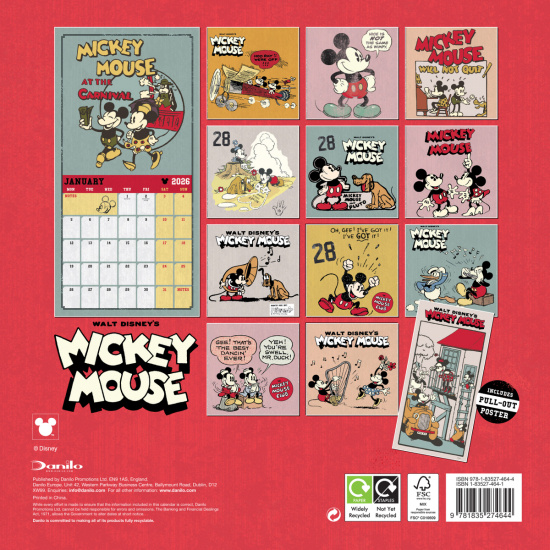 Disney Mickey Classic - 2026 Square Calendar