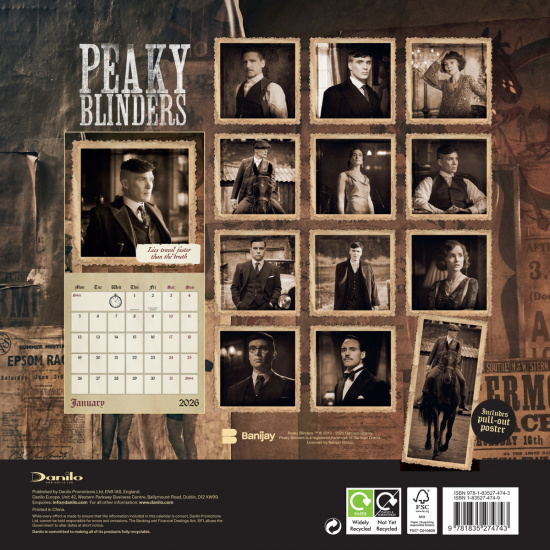Peaky Blinders  - 2026 Square Calendar