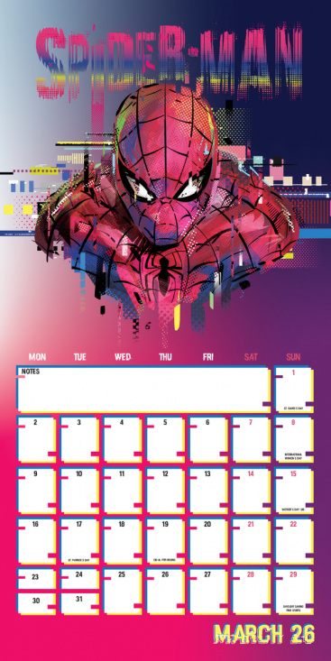 Spider-Man  - 2026 Square Calendar