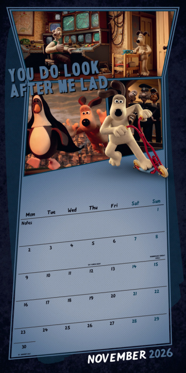 Wallace And Gromit  - 2026 Square Calendar