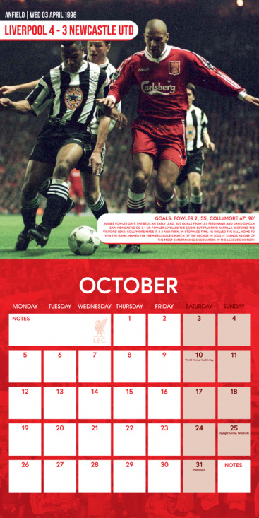 Liverpool Fc Legends  - 2026 Square Calendar