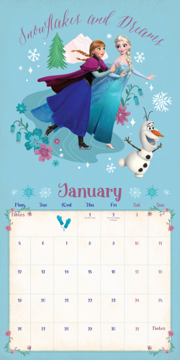 Disney Frozen  - 2026 Square Calendar