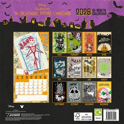 Nightmare Before Christmas - 2026 Square Calendar (Fear Fest)