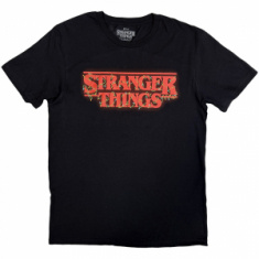 Stranger Things - Logo With Christmas Lights Uni Bl T-Shirt (2XL)