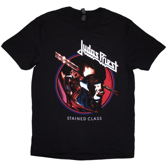 Judas Priest - Stained Class Album Circle Uni Bl T-Shirt