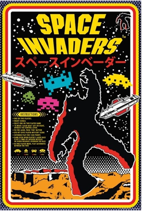 Game Poster - Space Invaders - Japanese (91,5 X 61 Cm)