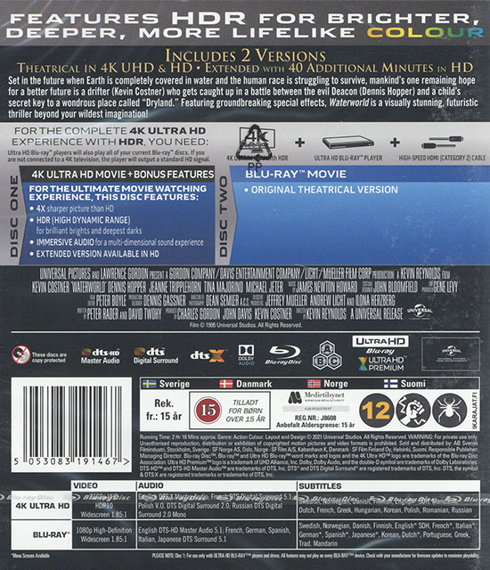 Movie - Waterworld (Uhd+Bd) Uhd S-T