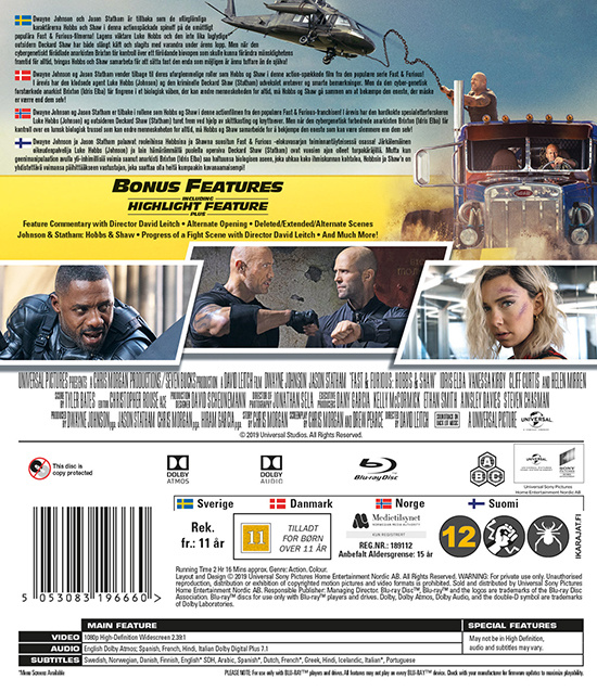 Movie - Fast & Furious Presents: Hobbs & Shaw Bd