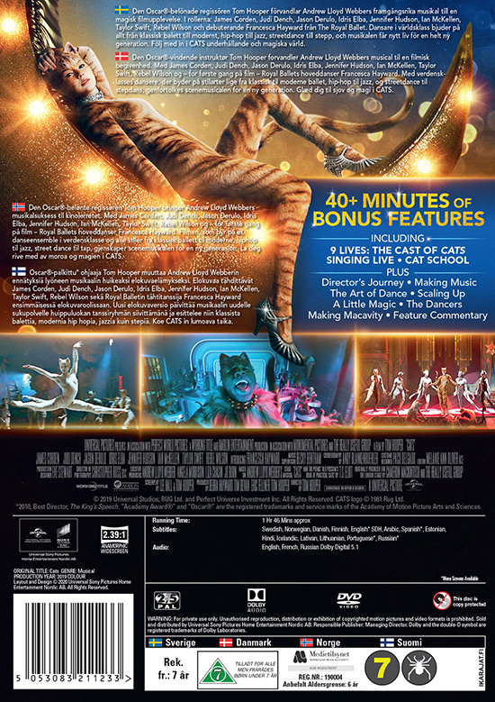Movie - Cats (2019) Dvd S-T