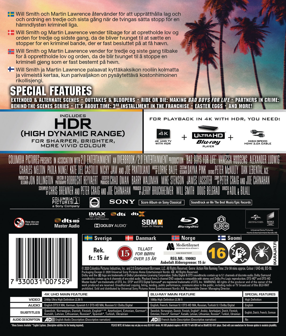 Movie - Bad Boys For Life (Uhd+Bd) Uhd S-T