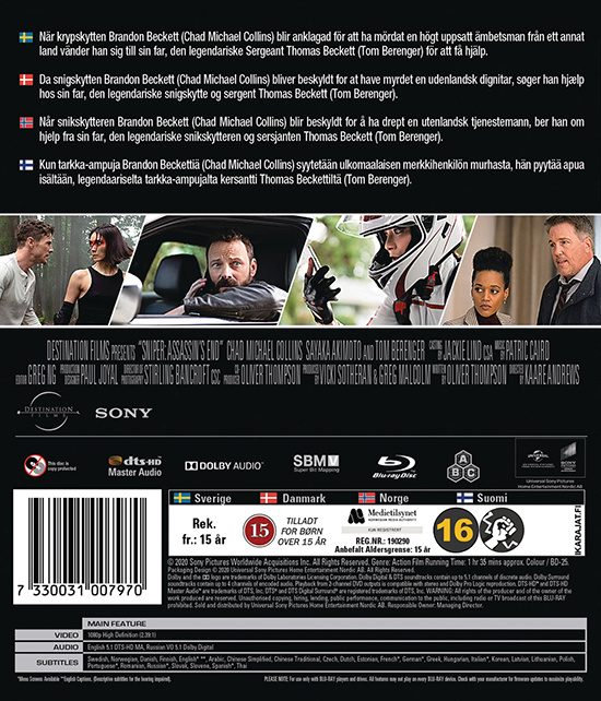 Movie - Sniper: Assassin's End Bd S-T