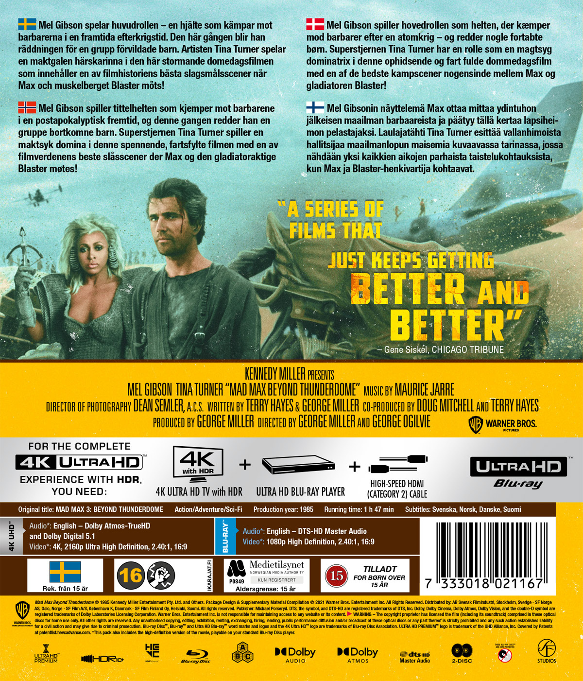 Movie - Mad Max 3: Beyond Thunderdome (4K+Bd)