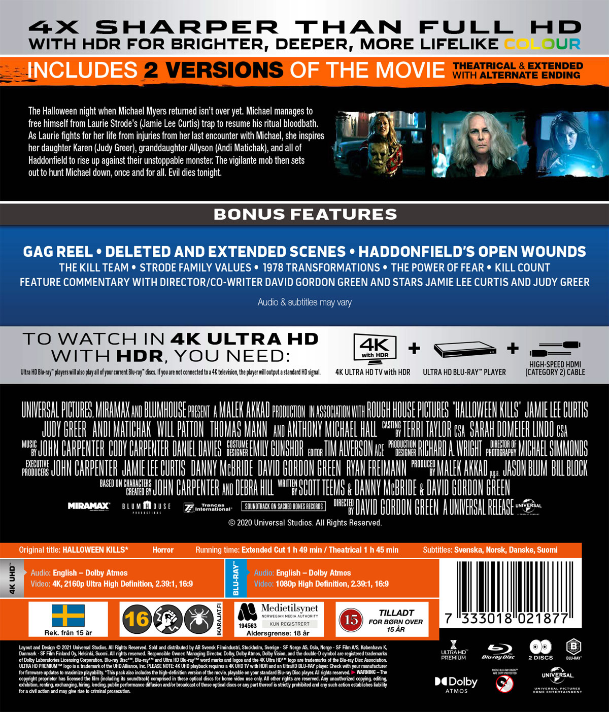 Movie - Halloween Kills (4K+Bd)