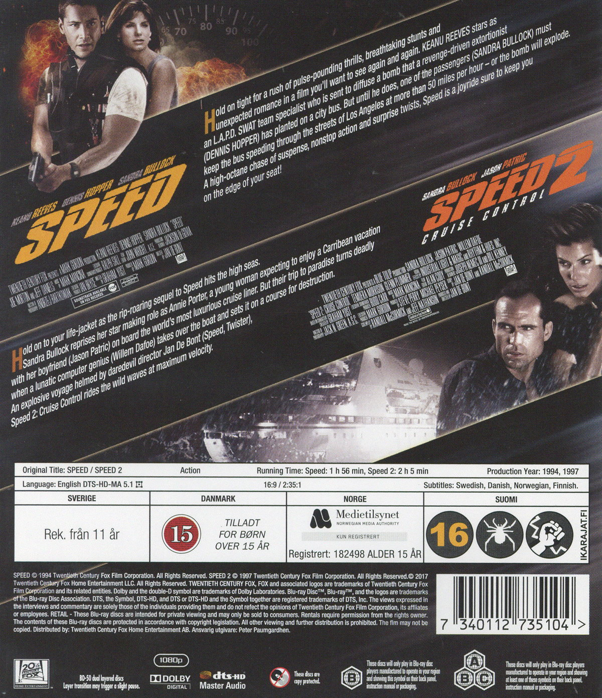 Movie - Speed 1-2 Bd