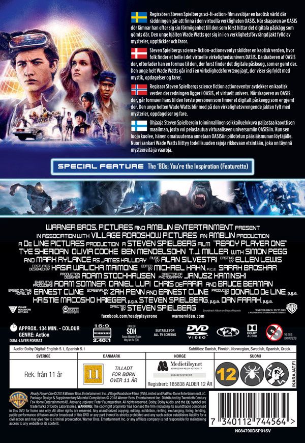 Movie - Ready Player One Dvd