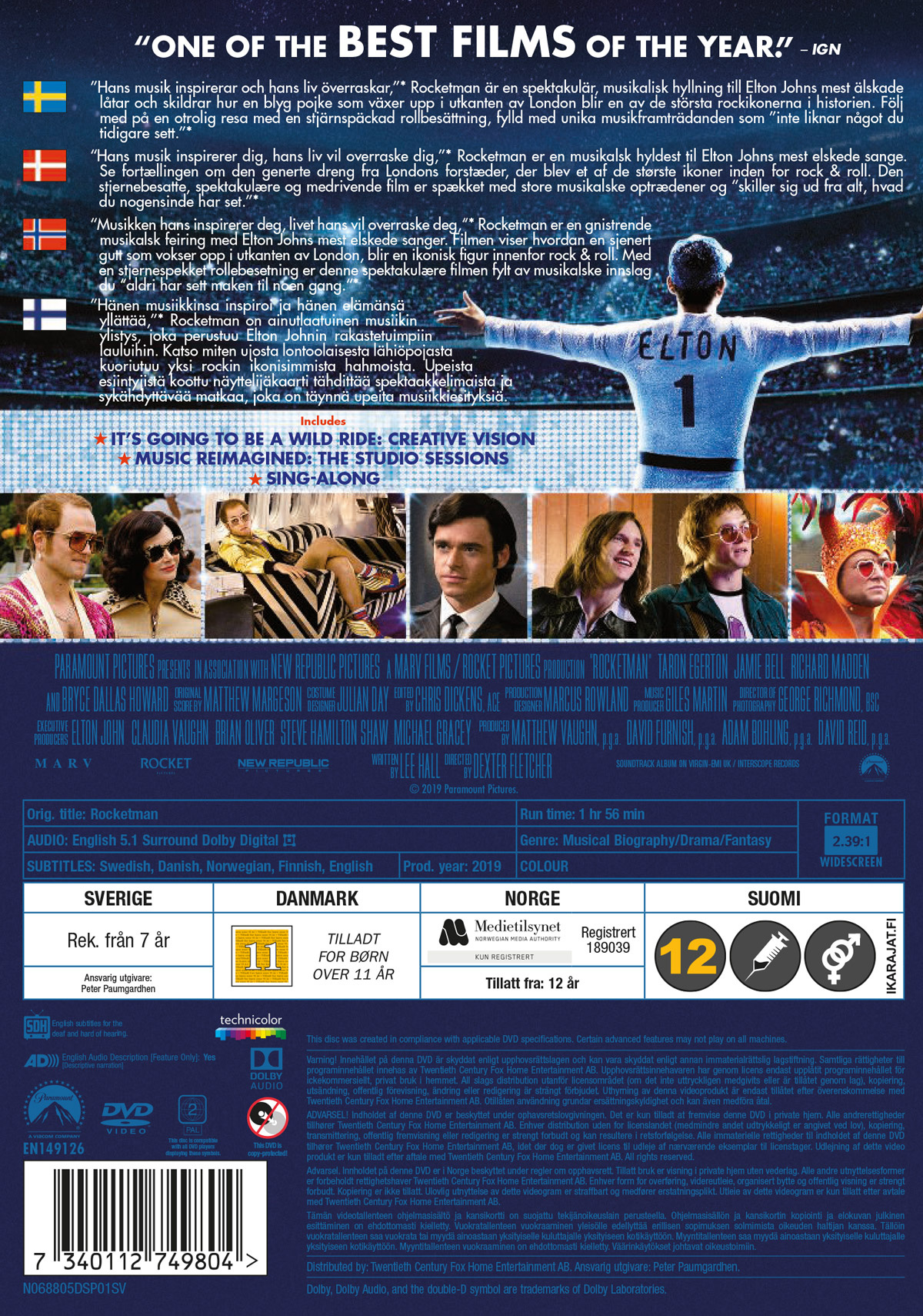 Movie - Rocketman Dvd