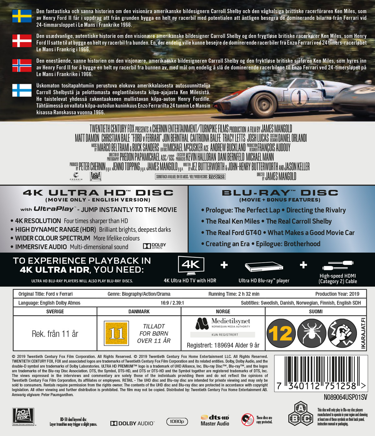 Movie - Ford V Ferrari Uhd