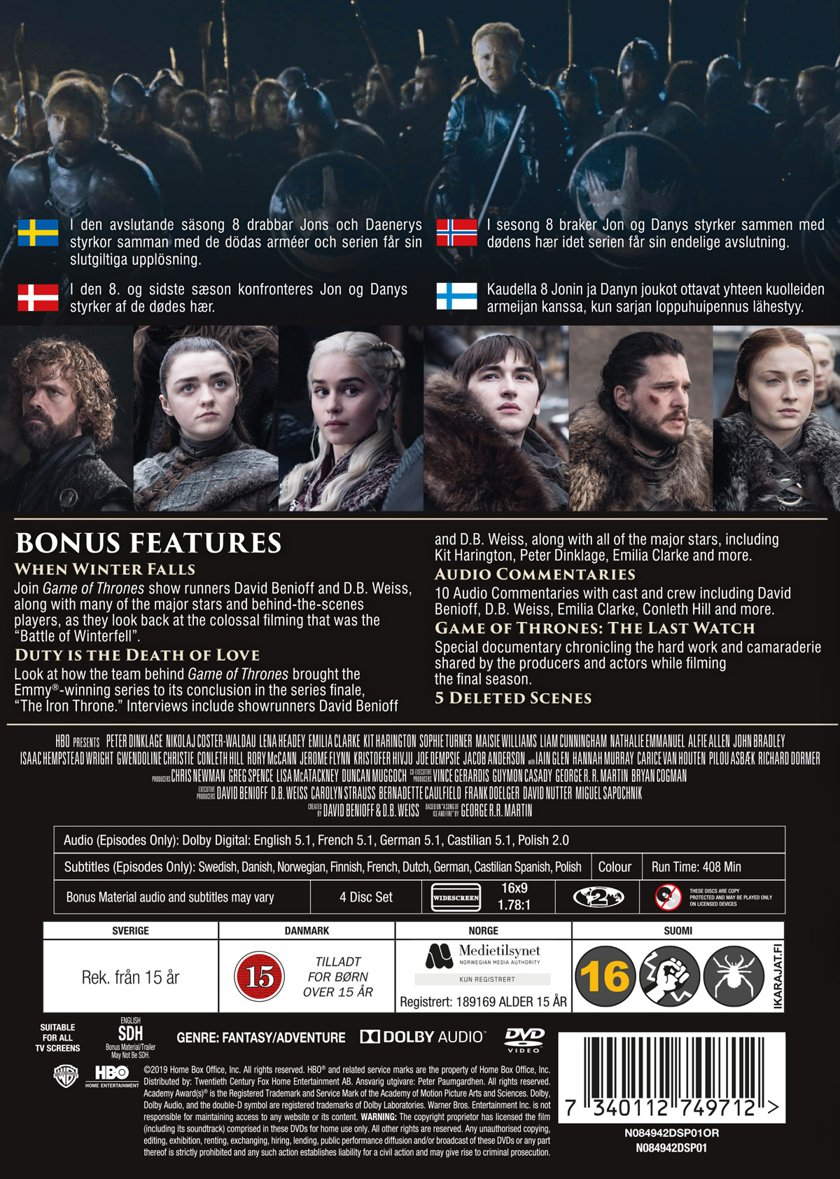 Movie - Game Of Thrones S08 Standard Sku Dvd