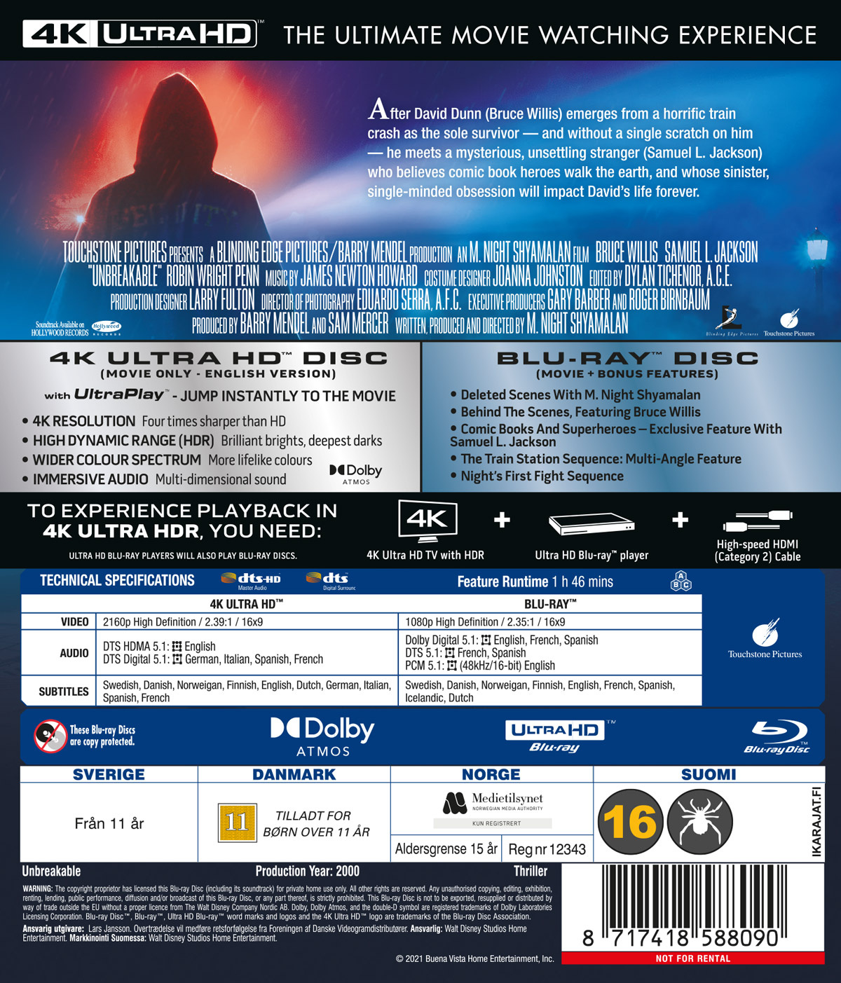 Movie - Unbreakable Uhd/Scandi
