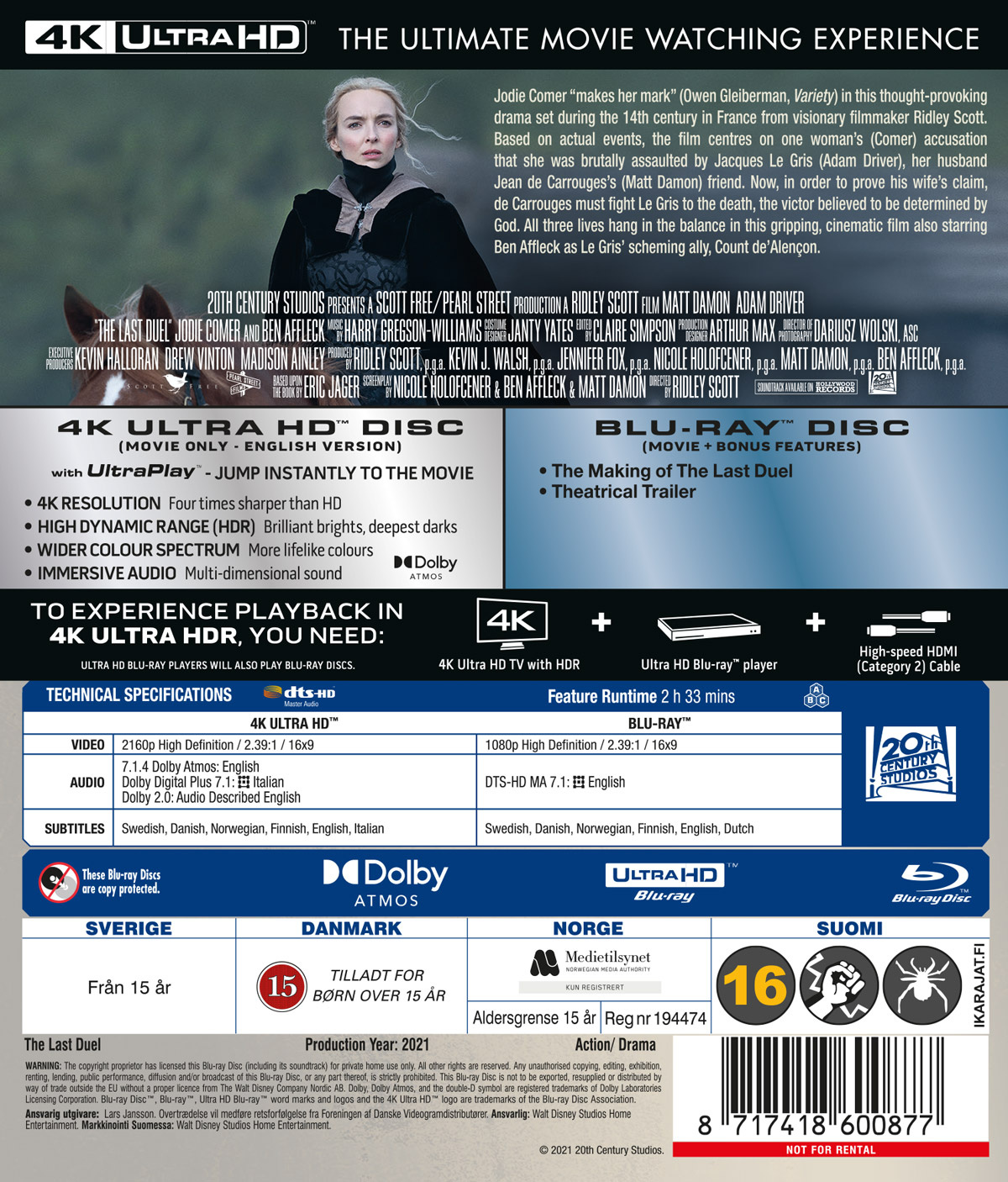 Movie - The Last Duel (2021)-Uhd+Bd