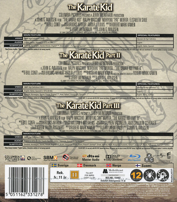 Movie - Karate Kid 1-3 Box Bd S-T