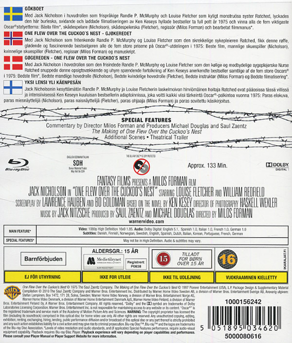 Movie - One Flew Over The Cuckoo's Nest (Bd/S/N)
