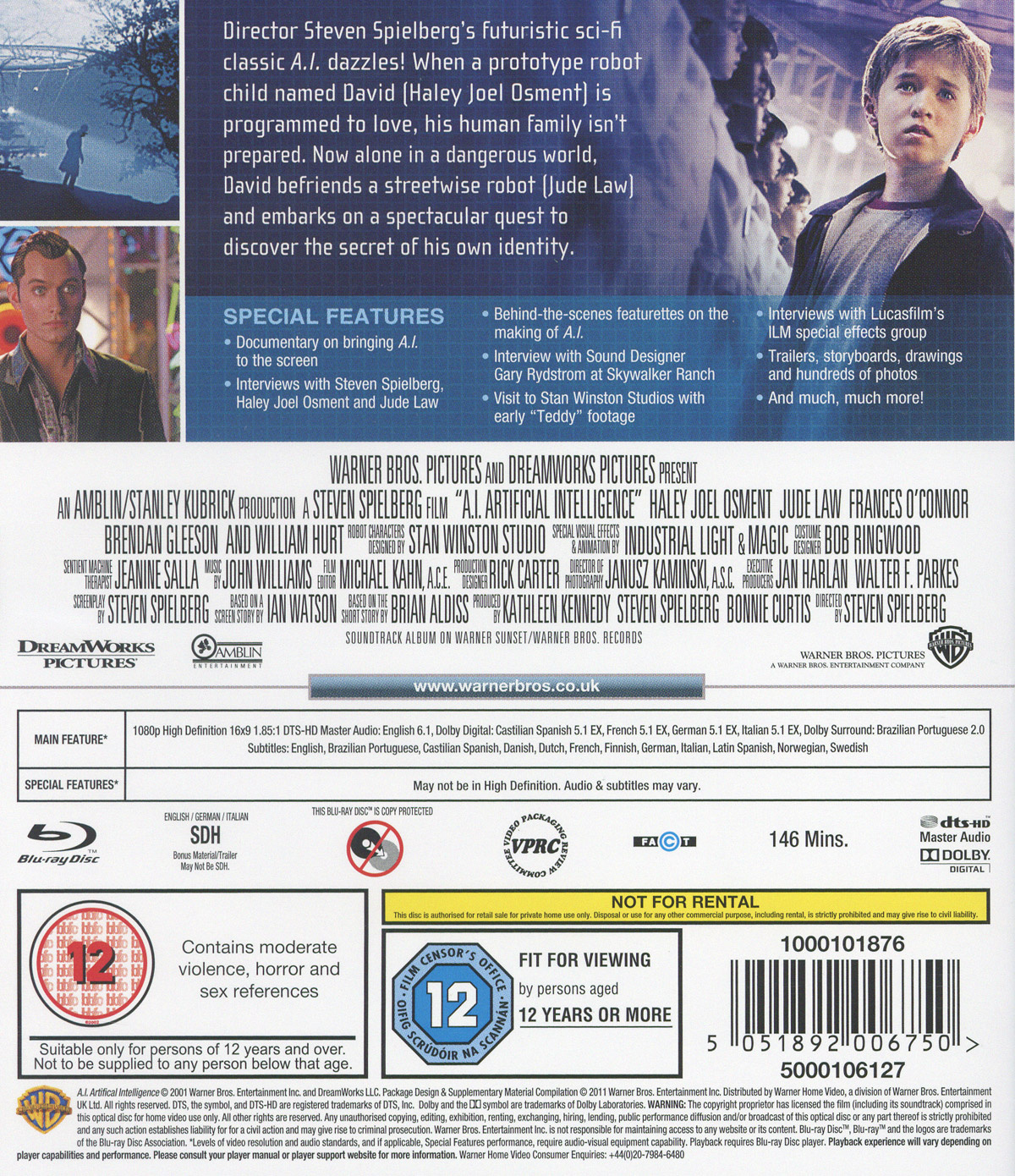 Movie - A.I Artifical Intelligence (Bd/S/N)