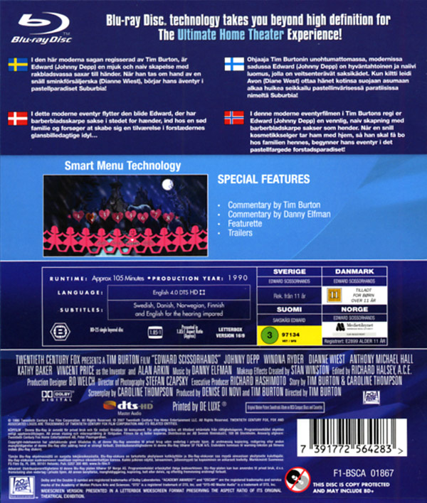 Movie - Edward Scissorhands Bd
