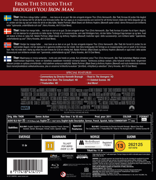 Movie - Thor Bd/Scandi