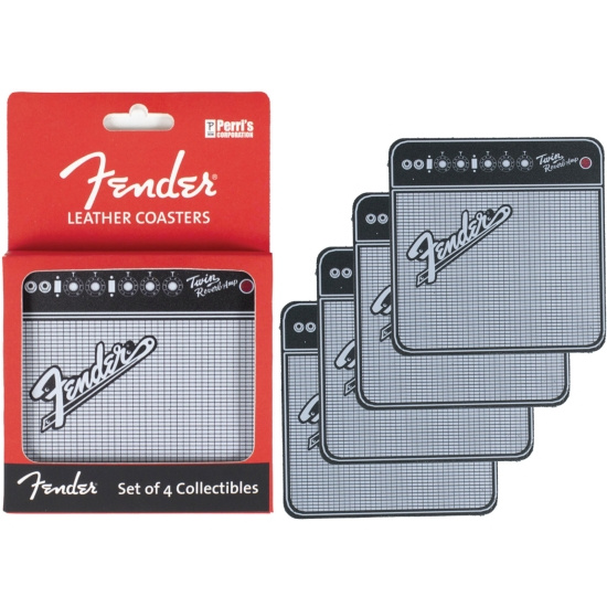 Fender - Amplifiers Premium 4-Piece Coaster Set