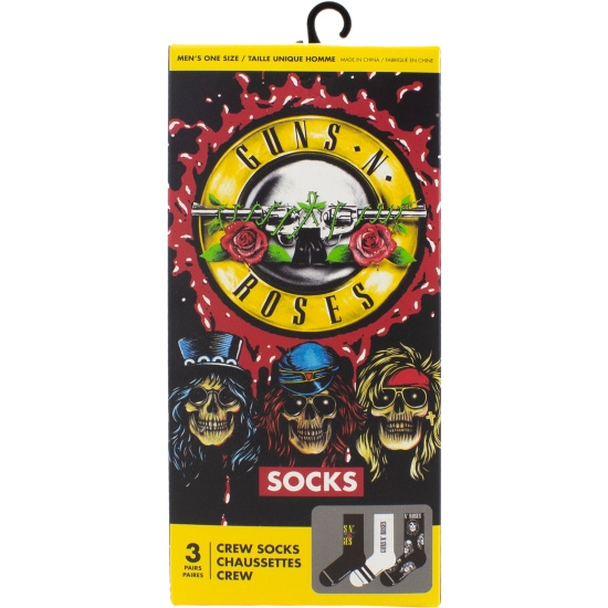 Guns N Roses - Logos Gift Box Uni 3-Pack Socks