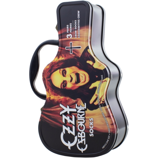 Ozzy Osbourne - Logos Guitar Tin Uni 3-Pack Socks