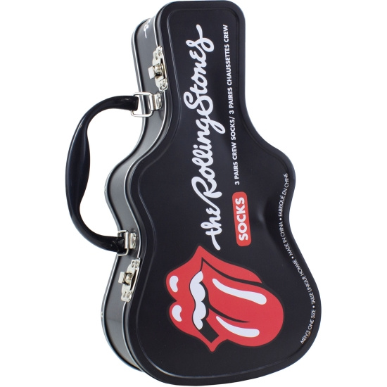Rolling Stones - Logos Guitar Tin Uni 3-Pack Socks