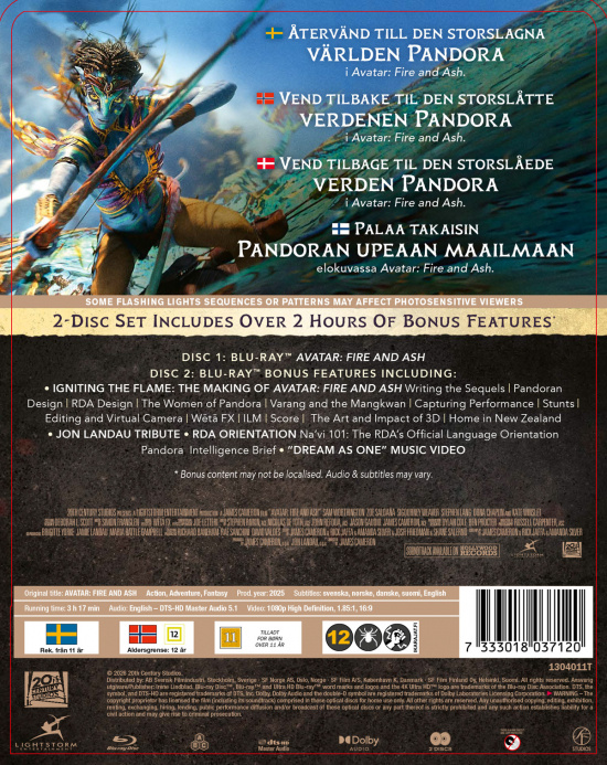Movie - Avatar Fire And Ash (Steelbook Blu-ray + Bonus Disc)