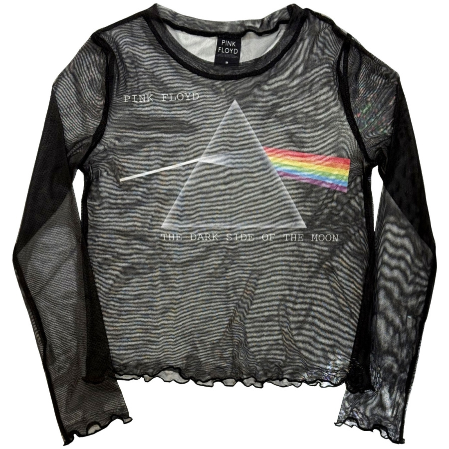 Pink Floyd - Dsotm Courier Lady Bl Mesh Crop T-Shirt
