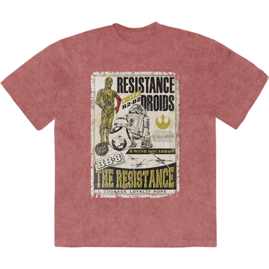 Star Wars - Resistance Droids Stone Wash Uni Kashmir Red T-Shirt