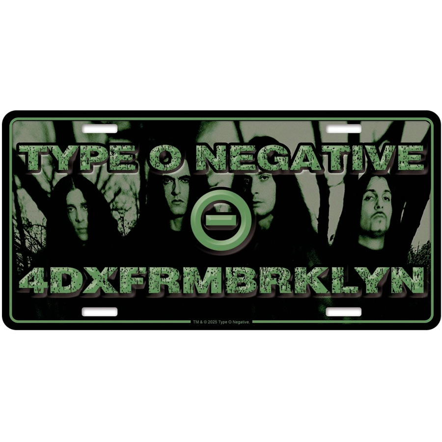 Type O Negative - Number Plate: 4Dxfrmbrklyn