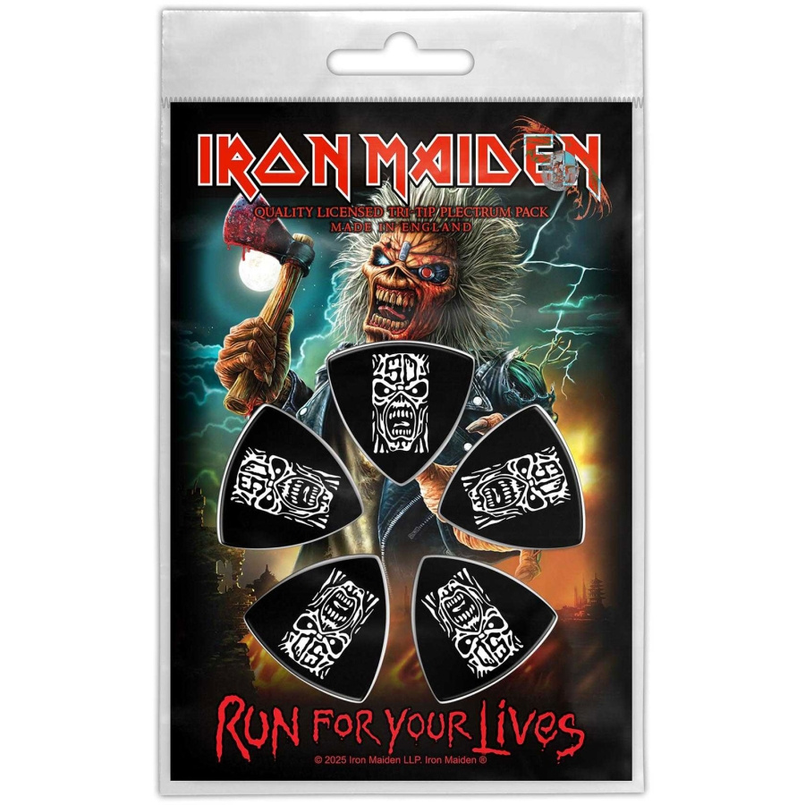 Iron Maiden - Tri-Tip Plectrum Pack: Run For Your Lives