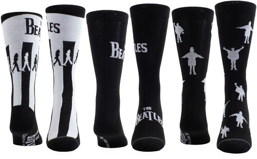 The Beatles - Crew Socks (3 Pack Collector Guitar Shape Tin)