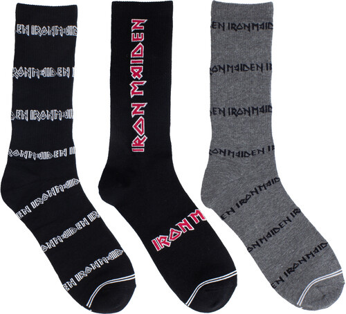 Iron Maiden - Crew Socks (Assorted Styles 3 Pack Gift Box)