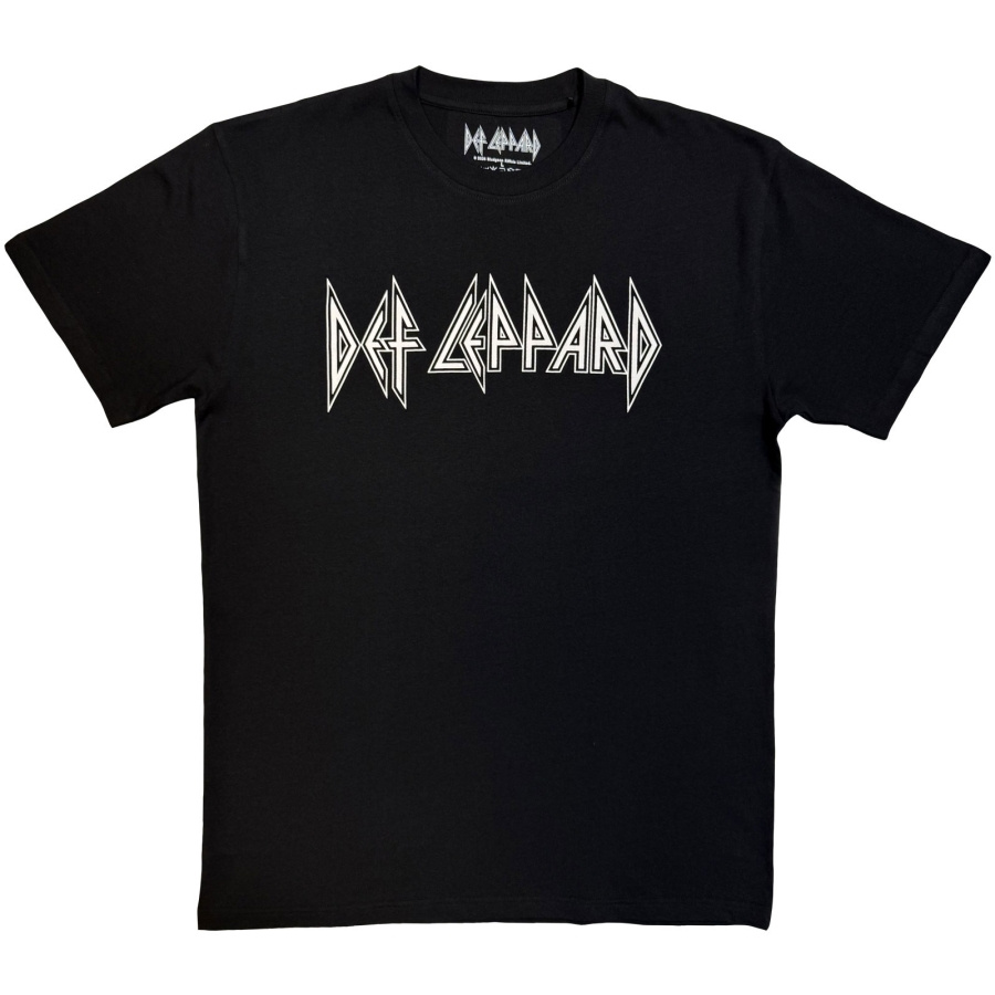 Def Leppard - Logo Mono Uni Bl T-Shirt