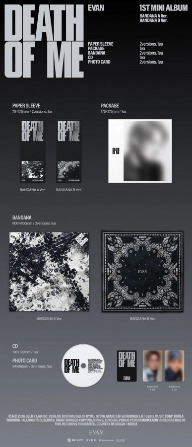 Evan - Death Of Me (Bandana Ver.) (Random Ver.)