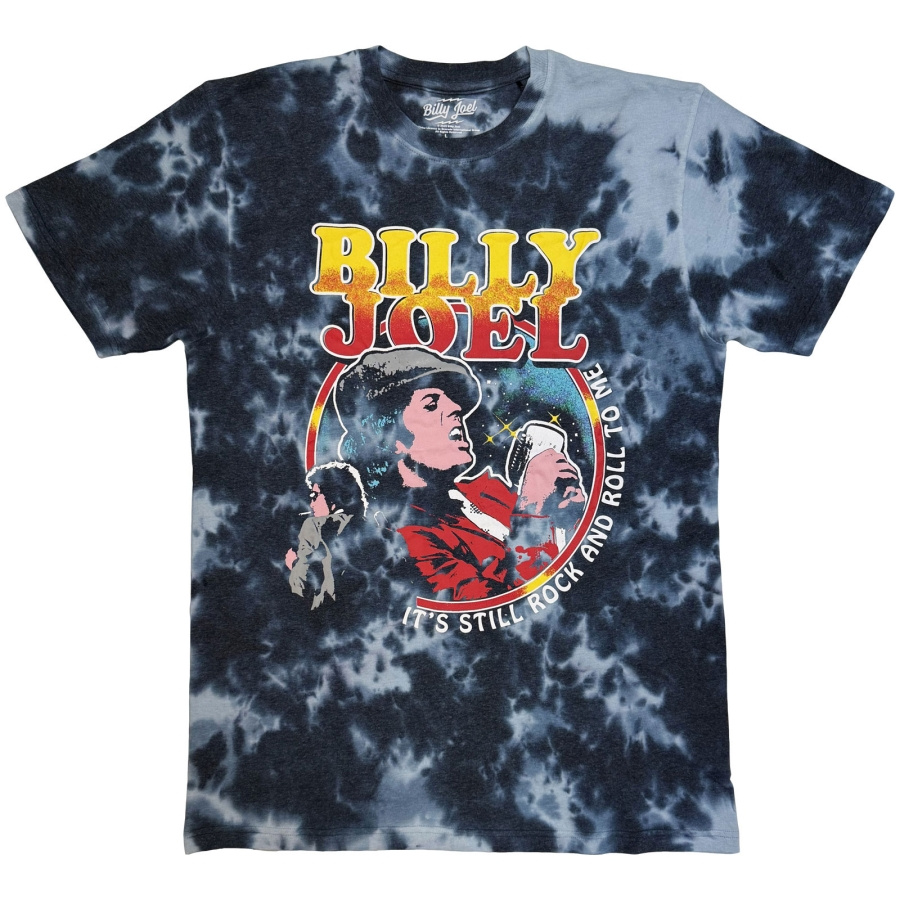 Billy Joel - Still Rock 'N Roll Uni Bl Dipdye T-Shirt