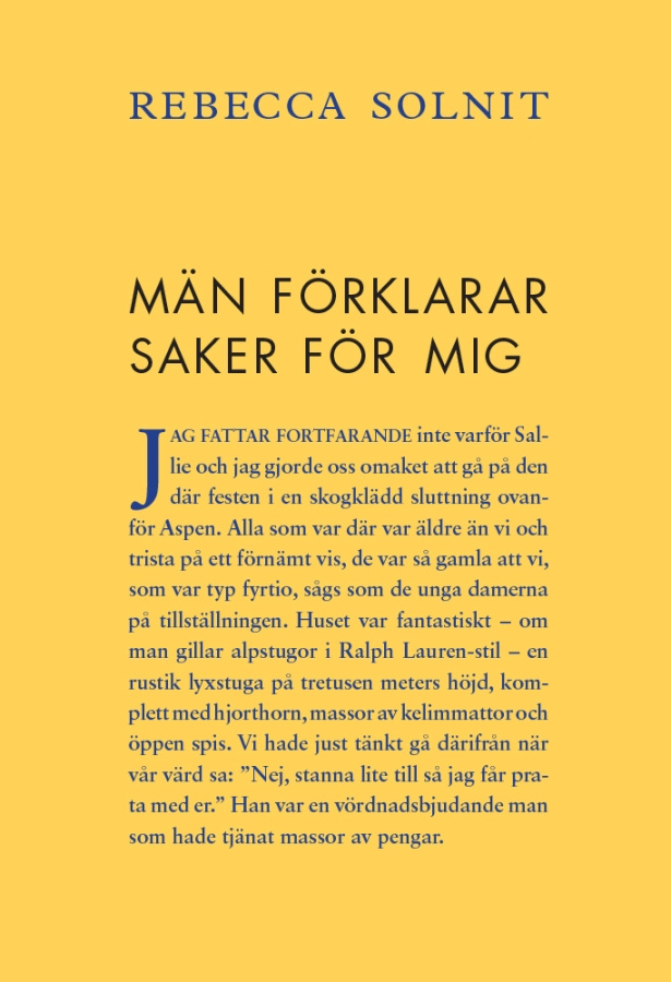 Rebecca Solnit - Män Förklarar Saker För Mig